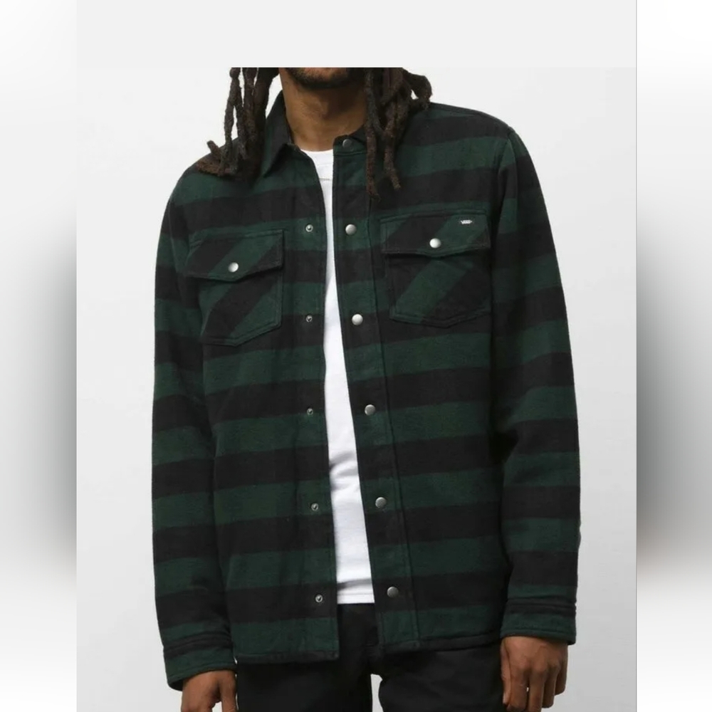 VANS Men's Reversible Jacket - Green/Black - NWT - Picture 3 of 6